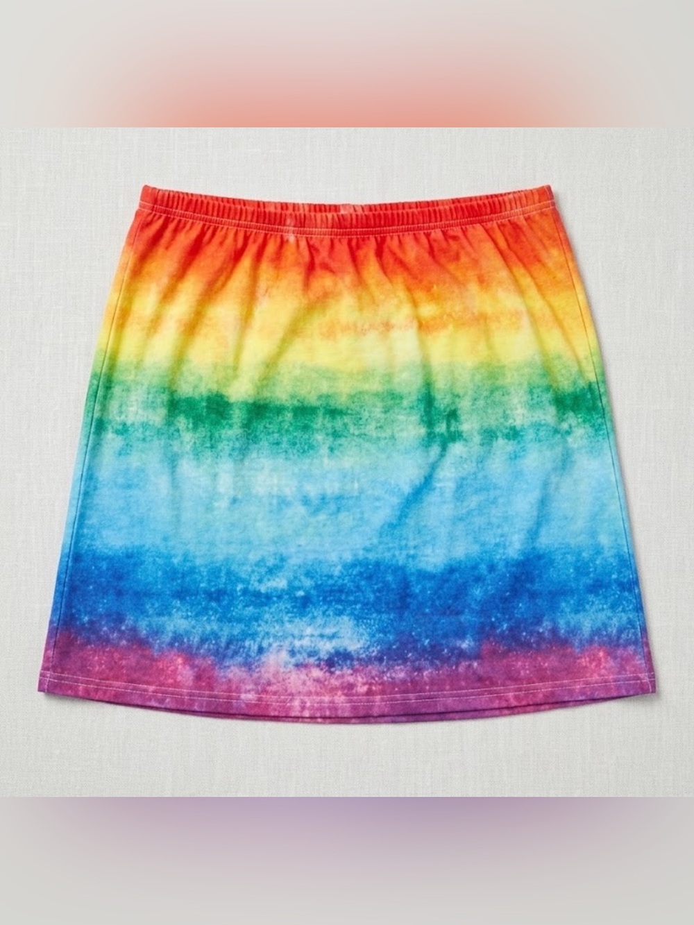 Woman’s rainbow mini skirt size large